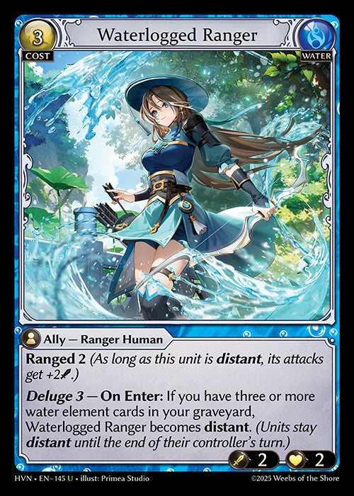 Grand Archive single card - HVN - EN-145 - Waterlogged Ranger(U)(Foil)