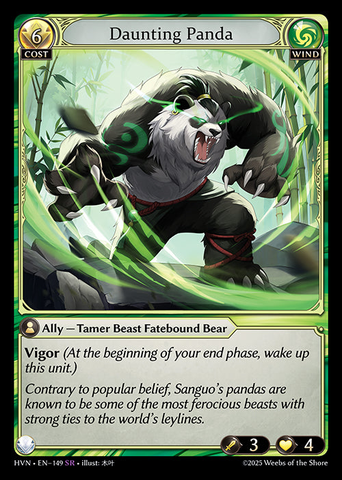 Grand Archive single card - HVN - EN-149 - Beseeched Fatestone // Daunting Panda(SR)