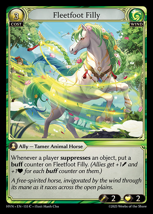 Grand Archive single card - HVN - EN-155 - Fleetfoot Filly(C)