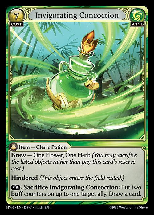 Grand Archive single card - HVN - EN-158 - Invigorating Concoction(C)
