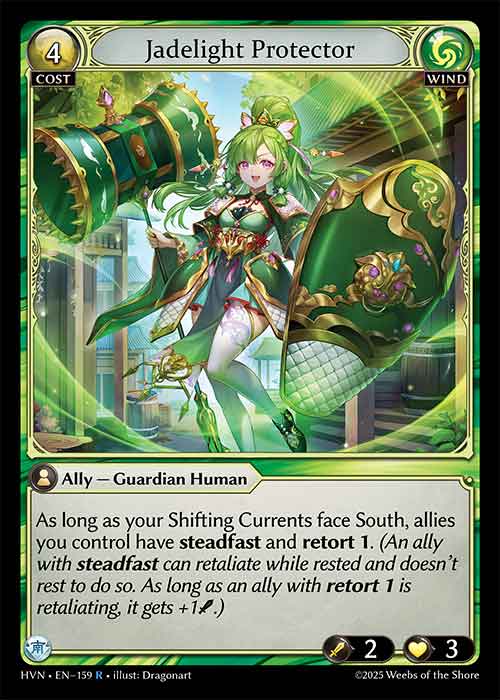 Grand Archive single card - HVN - EN-159 - Jadelight Protector(R)