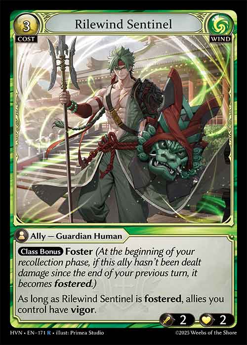 Grand Archive single card - HVN - EN-171 - Rilewind Sentinel(R)