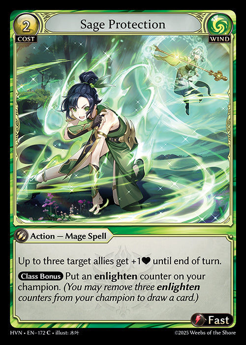 Grand Archive single card - HVN - EN-172 - Sage Protection(C)