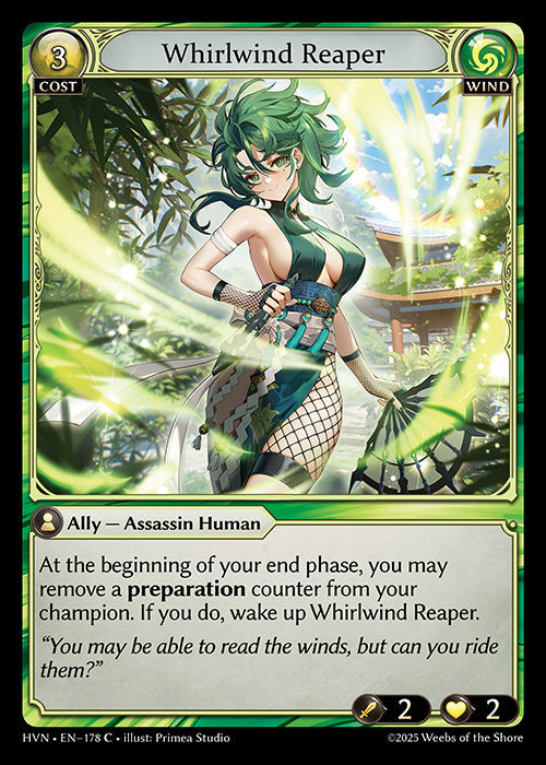 Grand Archive single card - HVN - EN-178 - Whirlwind Reaper(C)