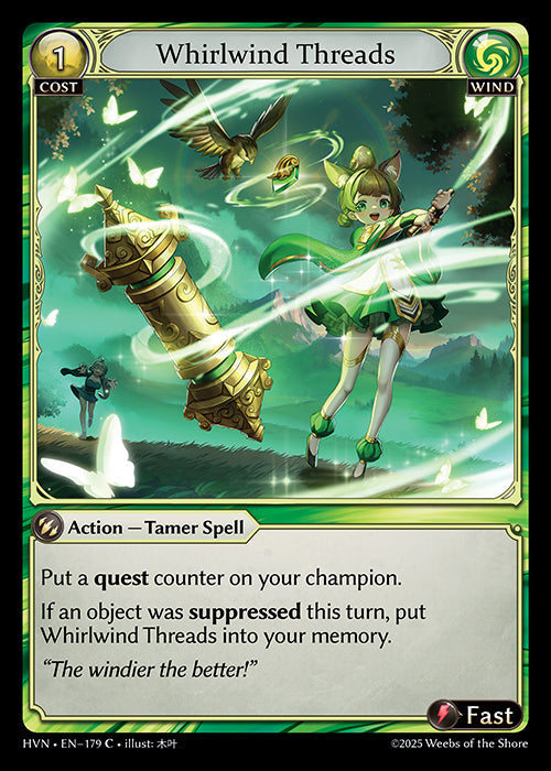 Grand Archive single card - HVN - EN-179 - Whirlwind Threads(C)