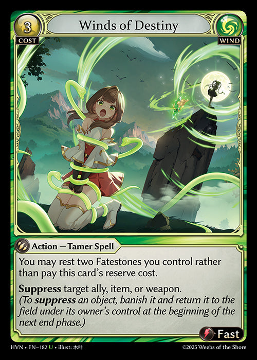 Grand Archive single card - HVN - EN-182 - Winds of Destiny(U)