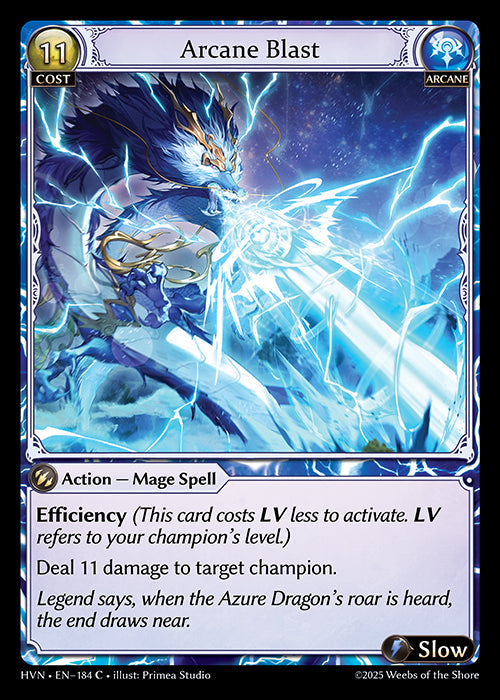 Grand Archive single card - HVN - EN-184 - Arcane Blast(C)