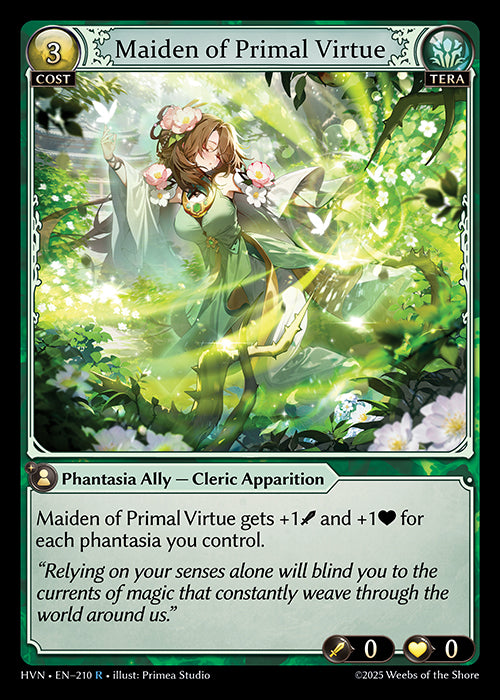 Grand Archive single card - HVN - EN-210 - Maiden of Primal Virtue(R)