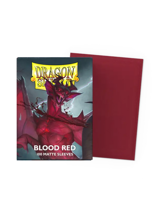 Dragon Shield Standard Deck Protector Sleeves - Matte Blood Red