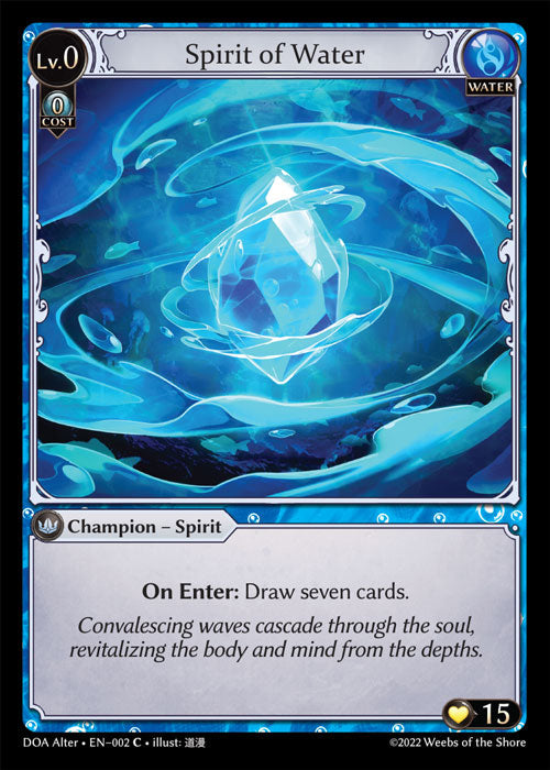 Grand Archive single card - DOA Alter - en-002 - Spirit of Water(C)