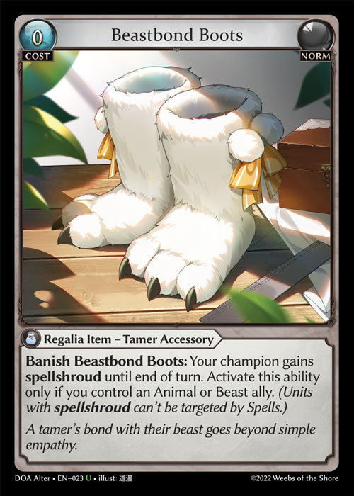 Grand Archive single card - DOA Alter - en-023 - Beastbond Boots(U)