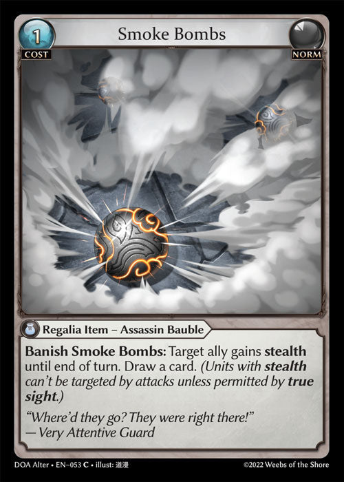 Grand Archive single card - DOA Alter - en-053 - Smoke Bombs(C)