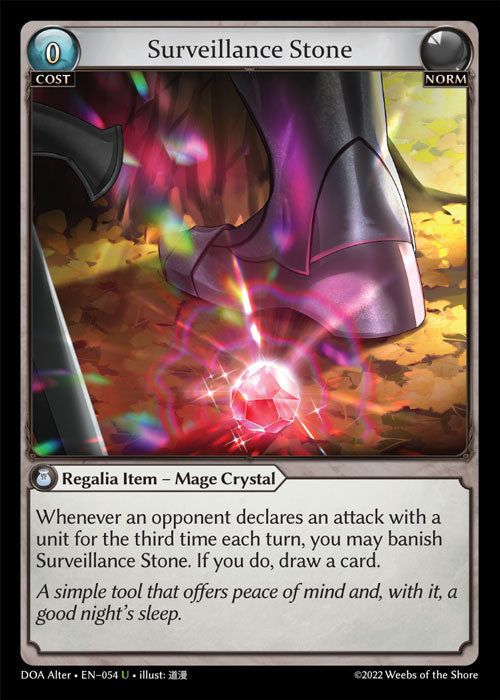 Grand Archive single card - DOA Alter - en-054 - Surveillance Stone(U)