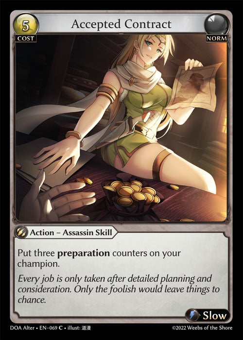 Grand Archive single card - DOA Alter - en-069 - Accepted Contract(C)