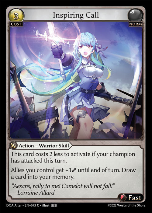 Grand Archive single card - DOA Alter - en-093 - Inspiring Call(C)