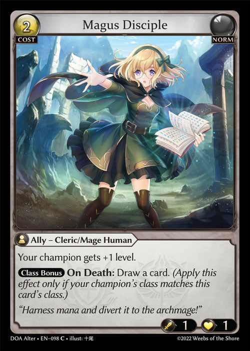 Grand Archive single card - DOA Alter - en-098 - Magus Disciple(C)