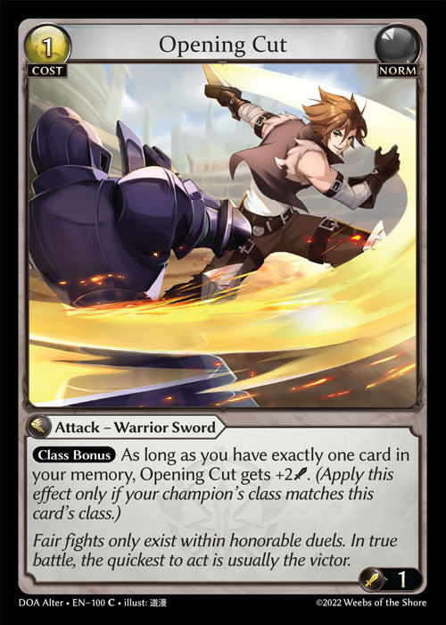 Grand Archive single card - DOA Alter - en-100 - Opening Cut(C)