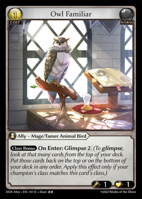 Grand Archive single card - DOA Alter - en-101 - Owl Familiar(C)