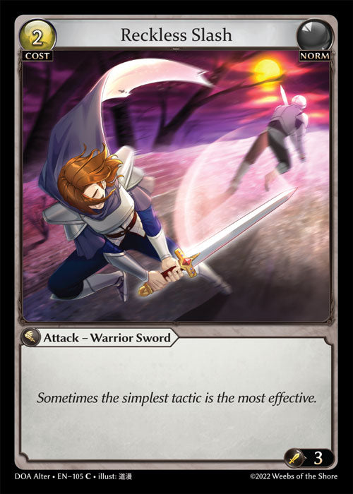 Grand Archive single card - DOA Alter - en-105 - Reckless Slash(C)