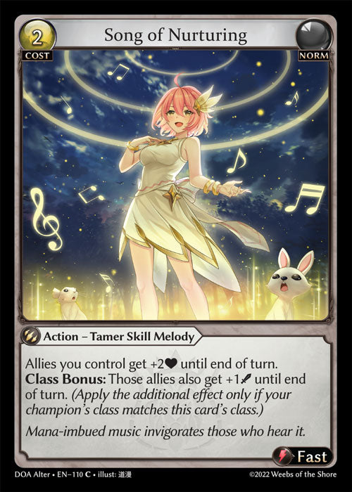 Grand Archive single card - DOA Alter - en-110 - Song of Nurturing(C)