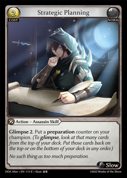 Grand Archive single card - DOA Alter - en-111 - Strategic Planning(C)
