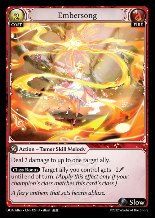 Grand Archive single card - DOA Alter - en-129 - Embersong(U)