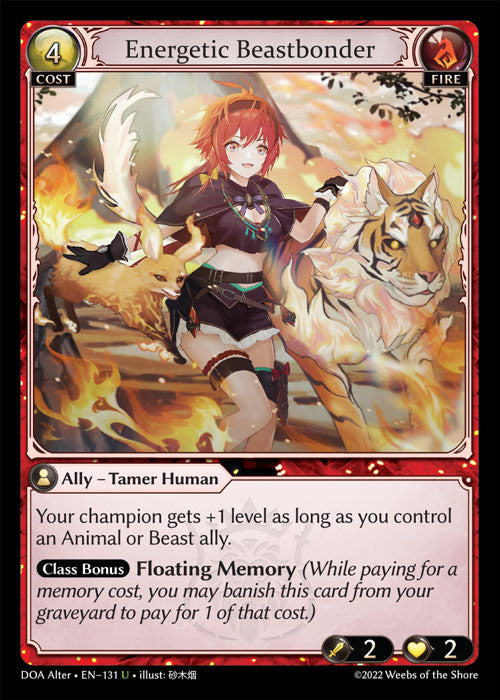 Grand Archive single card - DOA Alter - en-131 - Energetic Beastbonder(U)