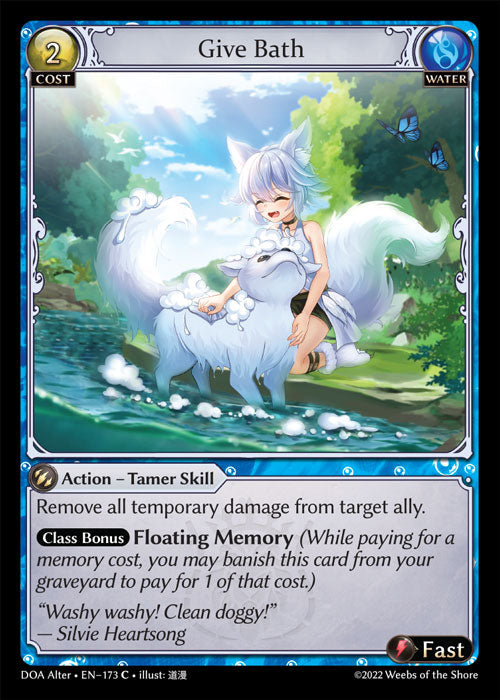 Grand Archive single card - DOA Alter - en-173 - Give Bath(C)