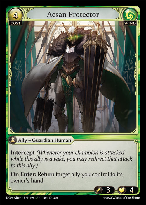 Grand Archive single card - DOA Alter - en-198 - Aesan Protector(U)