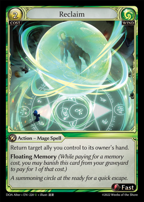 Grand Archive single card - DOA Alter - en-220 - Reclaim(U)