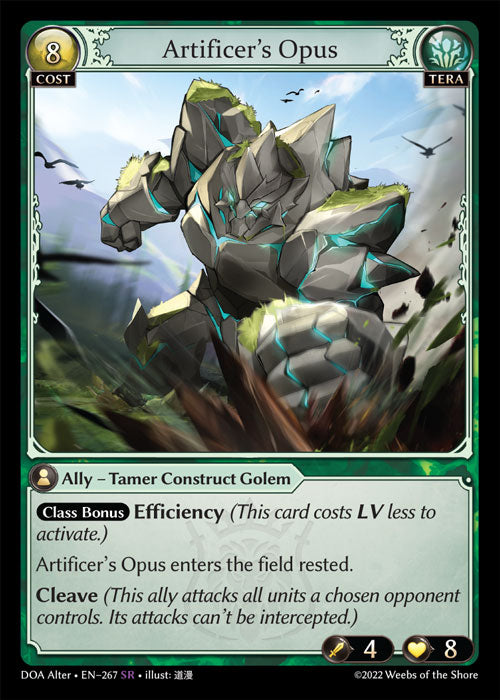 Grand Archive single card - DOA Alter - en-267 - Artificer's Opus(SR)