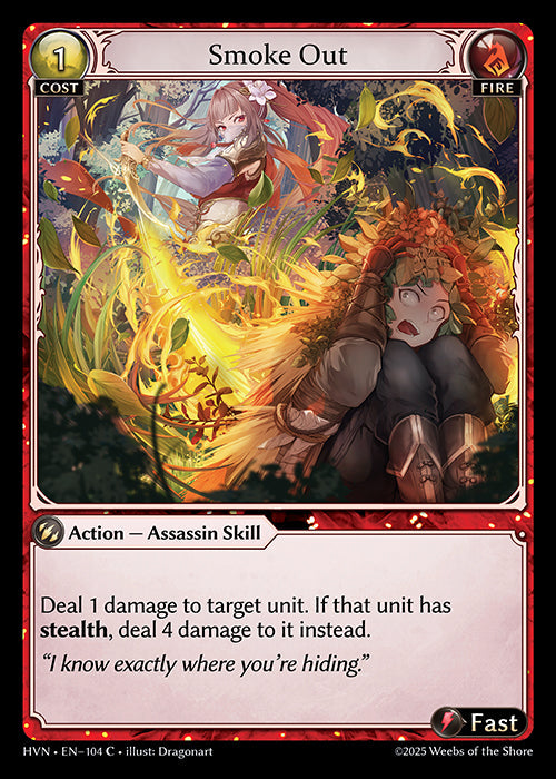 Grand Archive single card - HVN - EN-104 - Smoke Out(C)